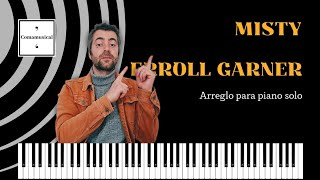 MISTY  ERROLL GARNER  Arreglo Fácil de Piano con Partitura [upl. by Teragram]