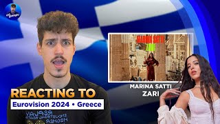 Reacting to ZARI by Marina Satti Greece 🇬🇷 Eurovision 2024 [upl. by Nahgam777]