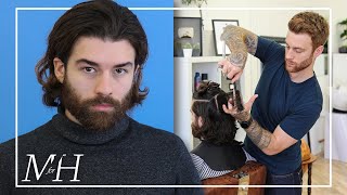 Mens Long Haircut and Hairstyle  How To Cut amp Style Long Hair [upl. by Ansaev]