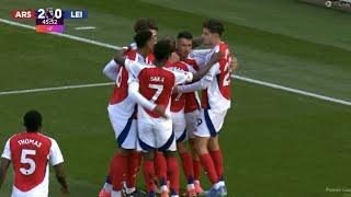 Leandro Trossard Goal Arsenal Vs Leicester City 20 All Goals Analysis amp Highlights Result [upl. by Oeramed]