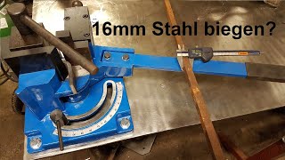 Ich teste meinen neuen Winkelbieger  Metallkraft WB 100  schafft er die 16mm [upl. by Akimyt649]