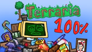 100ing Terraria all items achievements and enemies [upl. by Audy]