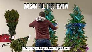 Balsam Hill Christmas Tree REVIEW  Assembly and Setup with Twinkly Light Show [upl. by Michiko238]