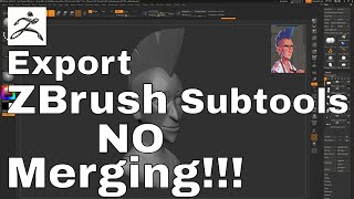 How to Export All SubTools From ZBrush Without Merging [upl. by Jeni387]