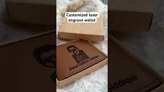 Customized laser engrave wallet customtrove customizedgifts customizewallet [upl. by Baily]