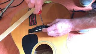 How to remove stuck or broken Bridge Pins from Acoustic Guitar [upl. by Zuleika]