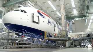 British Airways first Airbus A380 receives its colours [upl. by Acimahs]