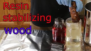 Resin stabilizing wood [upl. by Coleen]