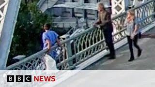 Jon Bon Jovi praised for talking woman off bridge in Nashville  BBC News [upl. by Nhguav]