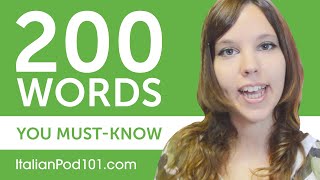 200 Words Every Italian Beginner MustKnow [upl. by Yrram421]