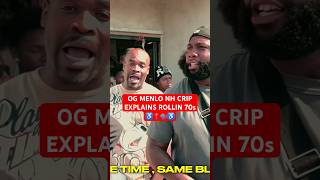 OG MENLO CRIP EXPLAINS ROLLIN 70s♿️ trending shorts viralvideo vlog youtubeshorts california [upl. by Willi]