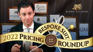 What is the cost of a bespoke suit 2022 Bespoke Suit Pricing Roundup [upl. by Elmore]