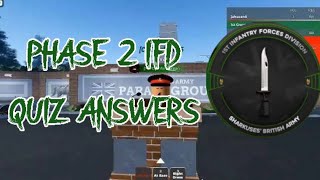 IFD quiz answers Phase 2  Sandhurst Military Academy Roleplay [upl. by Jensen623]