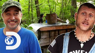 Josh Owens Calls In Liquor Expert Tickle To Help Finish His Underground Still  Moonshiners [upl. by Eicart]