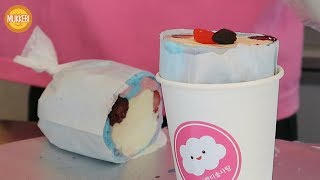 강남 푸드트럭 │ 아이스크림 솜사탕 브리또 │ Cotton Candy Burrito │ 한국 길거리 음식 │ Korean Street Food [upl. by Ecinnej]