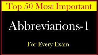 Top Abbreviations amp acronyms1Gyan and FunImportant abbreviations of words200 Abbreviations [upl. by Neellek]