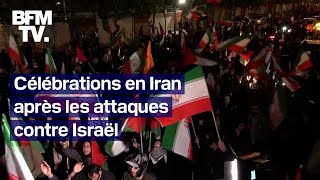 Célébrations en Iran après les attaques en Israël [upl. by Ojahtnamas127]