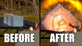 Elephant Rifle Annihilates Ballistic Gel at 82000FPS  The Slow Mo Guys KentuckyBallistics [upl. by Ariel]