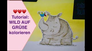 ♥️ Tutorial Wild auf Grüße Stampin up NEU STEMPELSET 2018 Bastelidee amp kolorieren [upl. by Erme]