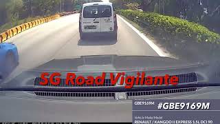 5sep2024 tpe GBE9169M Singtel renault kangoo vehicle speed limit of 70kmh hogging lane 1 [upl. by Ariamoy]