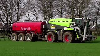 Schweinegülle uGärresteausbringung 2023 mit Claas Xerion 4000 Saddle Trac u Meyer Lohne REKORDIA [upl. by Aurora829]