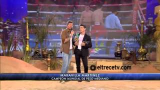 Showmatch 2012  Maravilla Martínez volvió a Showmatch y peleó con Marcelo Tinelli [upl. by Yelssew]