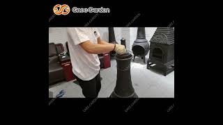 Factory wholesale garden chiminea Outdoor Chimney Fire Pit Heater [upl. by Aleetha927]