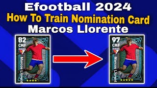 Marcos Llorente Max Training Tutorial In Efootball 2024 Mobile marcos llorente efootball 2024 [upl. by Nilved668]