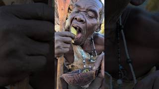 Hadzabe 90yrs Old man enjoying his favorite Soup for Todays Lunch 😋‼️hadzabetribe food [upl. by Nylrak]