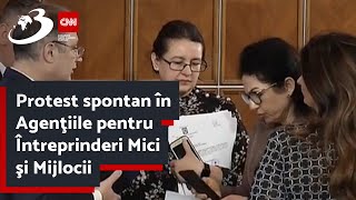 Protest spontan în Agenţiile pentru Întreprinderi Mici şi Mijlocii Principalele cerințe [upl. by Annoid]