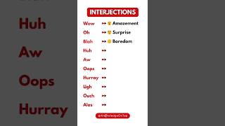 10 Common Interjections in English Grammar [upl. by Eloci]