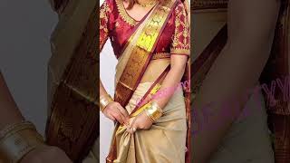 Cotton silk ki saree kaise pahneyoutubeshorts sareedrapingguide glambeautyy drapingstyle [upl. by Odranoel]