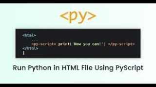 how to run pyscript in html file [upl. by Gustav]