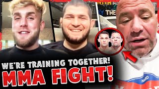 Nate Diaz SLAMS Dustin Poirier after UFC SHUTS DOWN their fight Jake Paul TRAINING w Khabib [upl. by Constantia]