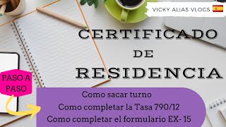 CERTIFICADO DE RESIDENCIA  Quién lo tiene que HACER  VICKYALIASVLOGS [upl. by Brittan]