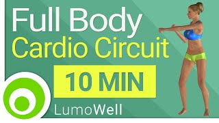 Full body cardio circuit complete fat burning workout to lose weight 10 minutes [upl. by Kcirddot]