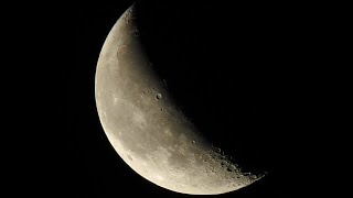 Waning Crescent Moon 364 of 30 June 2024 recorded with Nikon P900 [upl. by Dyson]