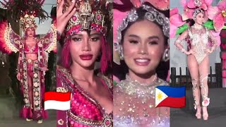 Reina Hispanoamericana National Costume Competition Filipinas and Indonesia  FULL PERFORMANCE [upl. by Aicittel]