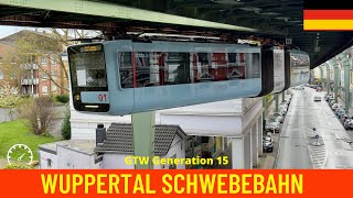 Cab Ride Schwebebahn Suspension Railway  Wuppertal Germany train drivers view in 4K [upl. by Rockie]