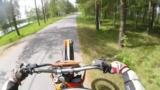 Wheelie in front of cops KTM 250 SX [upl. by Yrtnej]