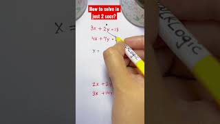 How to solve simultaneous equations in just 2 secs [upl. by Otiragram]