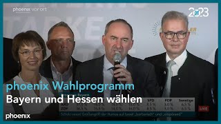 phoenixWahlprogramm Landtagswahlen 2023 live  Bayern und Hessen wählen [upl. by Savanna]