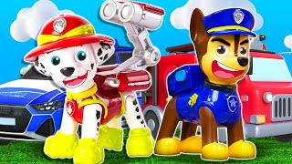 Best Chase and Marshall Ultimate Rescues With Bluey and Bingo  Pretend Play Bluey Toys ToonToy [upl. by Rumpf]