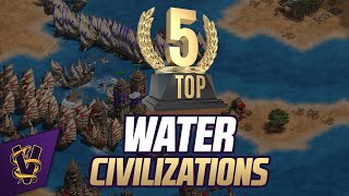 Top 5 Water Civilizations in Age of Empires II [upl. by Rofotsirk]