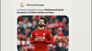 Alhamdulillāh Liverpool and Egypt footballer Mohamed Salāh makes ‘significant’ donation to Gaza [upl. by Taran520]