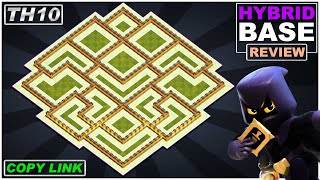 NEW BEST TH10 HYBRIDTROPHY Base 2024 COC Town Hall 10TH10 Trophy Base Design  Clash of Clans [upl. by Katharina990]