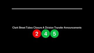 NYC Subway Clark Street Tubes Closure A Division Transfer Announcements [upl. by Pax408]