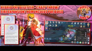 Ragnarok M Eternal Love  Hybrid Phy Begetter Crazy Throw Fire Expansion Homunculus PVE Build [upl. by Attennyl]