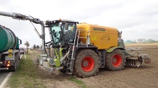 Claas Xerion 3800 Saddle Trac mit Zunhammer Gülle Technik [upl. by Faletti]