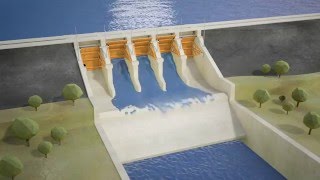 Seqwater explains How gated dams work animation [upl. by Eliathan]